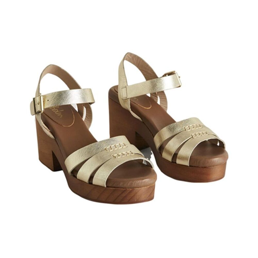 Boden Heeled Leather Sandal Clog
